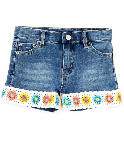 Medium Jean Short with Crochet Hem