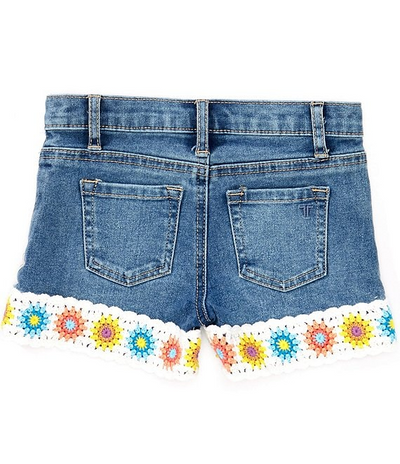 Medium Jean Short with Crochet Hem
