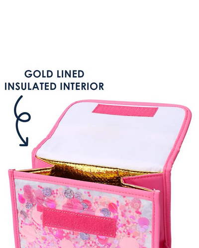 Pink Party Confetti Insulated Lunchbox