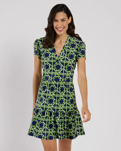 Ginger Dress Jude Cloth - Bamboo Rattan Navy