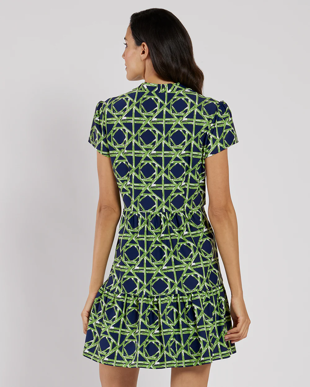 Ginger Dress Jude Cloth - Bamboo Rattan Navy