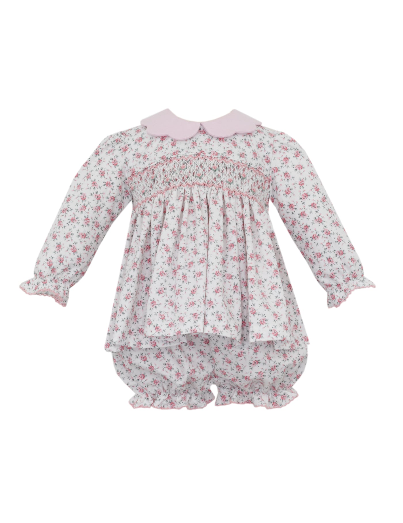 Pink English Floral Bloomer Set