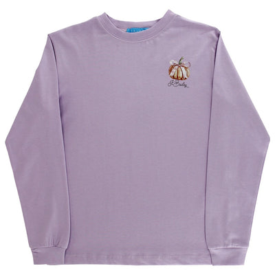 J. Bailey Girl's Logo Tee - Pumpkin on Lavender