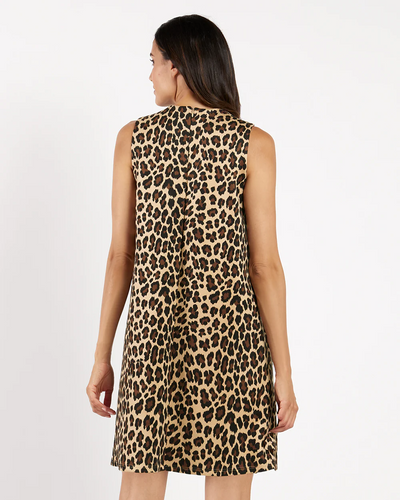 Holly Dress Faux Suede - Large Leopard Brown