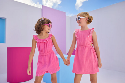 Flora Romper - Hot Pink