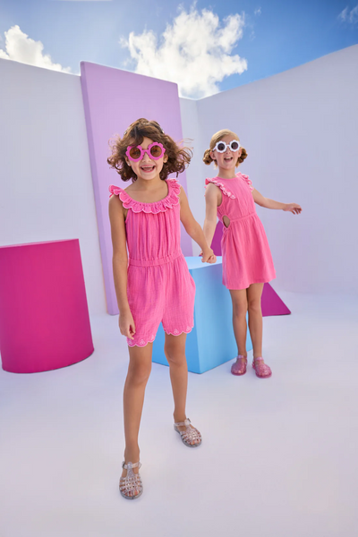 Flora Romper - Hot Pink