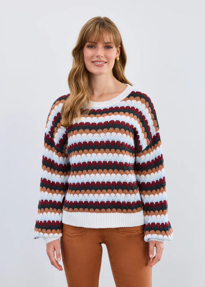 Boat Neck Sweater, Carnaby Stripe