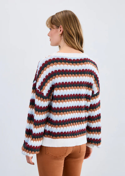 Boat Neck Sweater, Carnaby Stripe