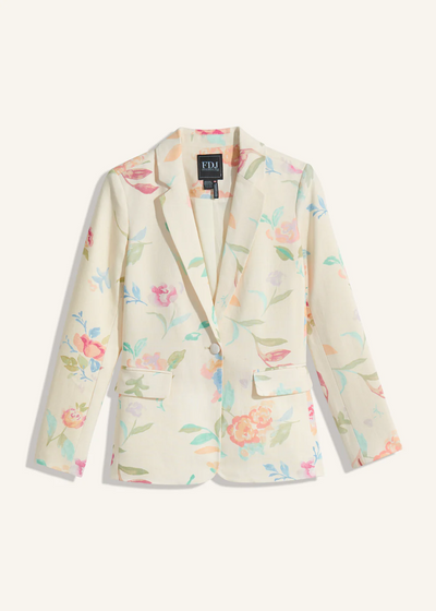 Textured Printed Blazer, Libby Print