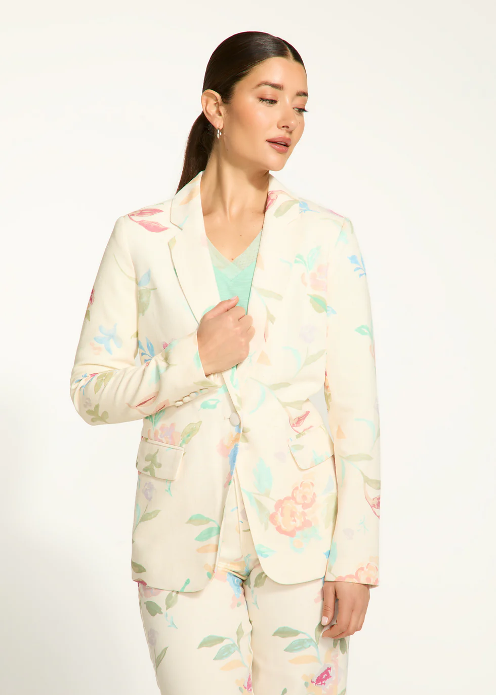 Textured Printed Blazer, Libby Print