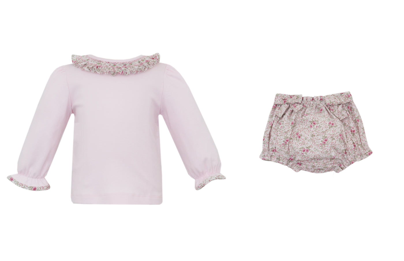 Pink Floral Bloomer Set