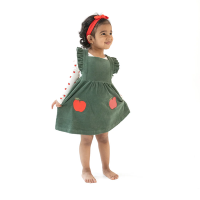 Dark Ivy  Pinafore Dress and Bloomer