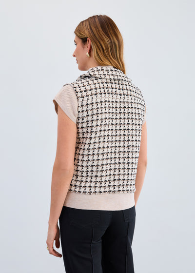 Black & White Tweed Vest
