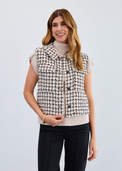 Black & White Tweed Vest