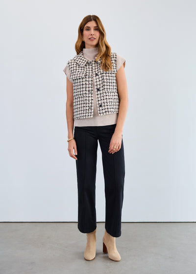 Black & White Tweed Vest