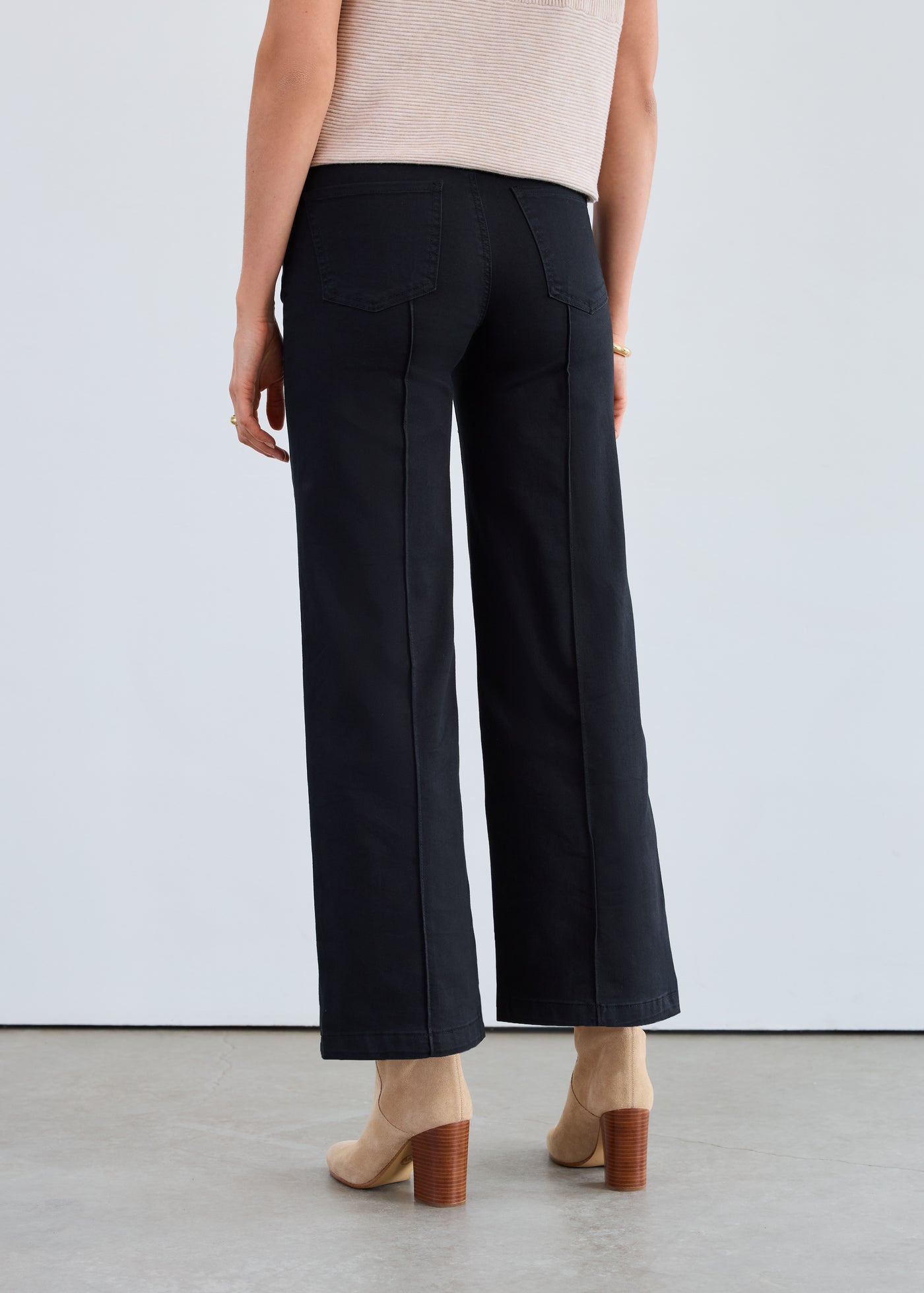 Olivia Wide Leg Jean - Black