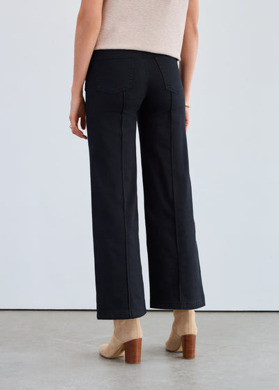Olivia Wide Leg Jean - Black