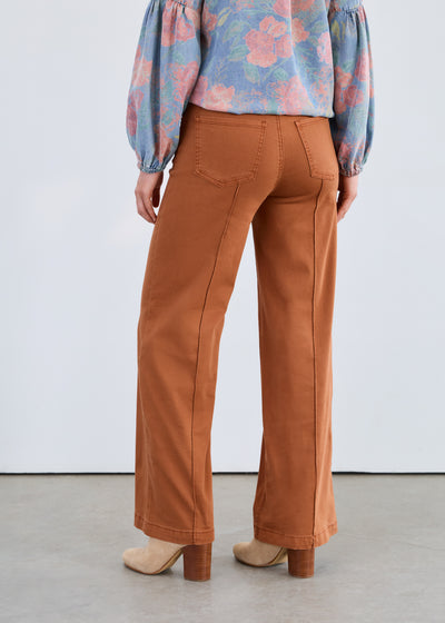 Olivia Wide Leg Jean - Bronze