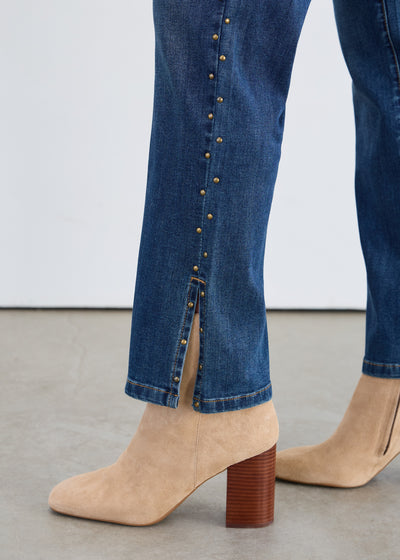 Pull on Straight Ankle with Stud Details