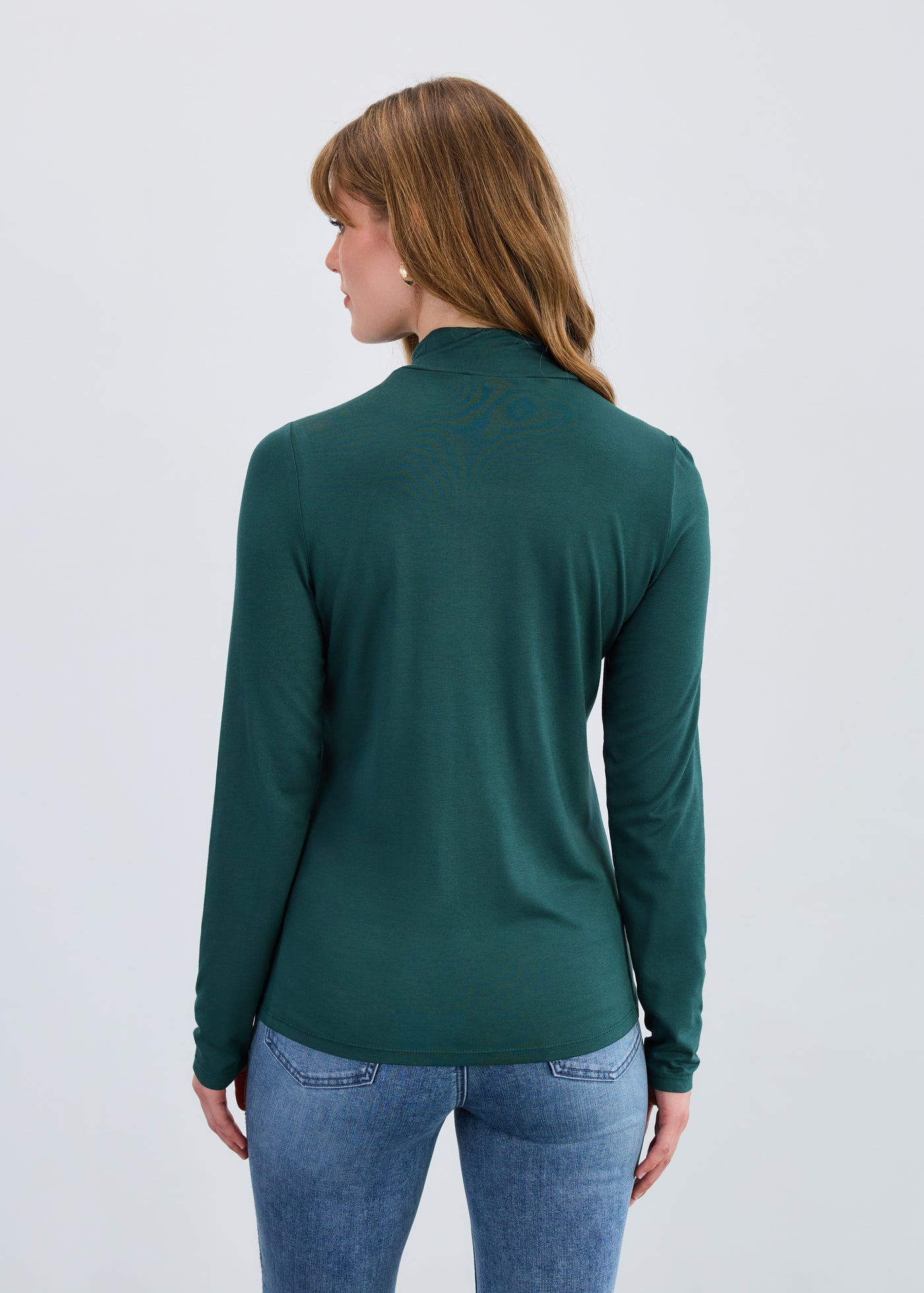 Mock Neck Top - Spruce