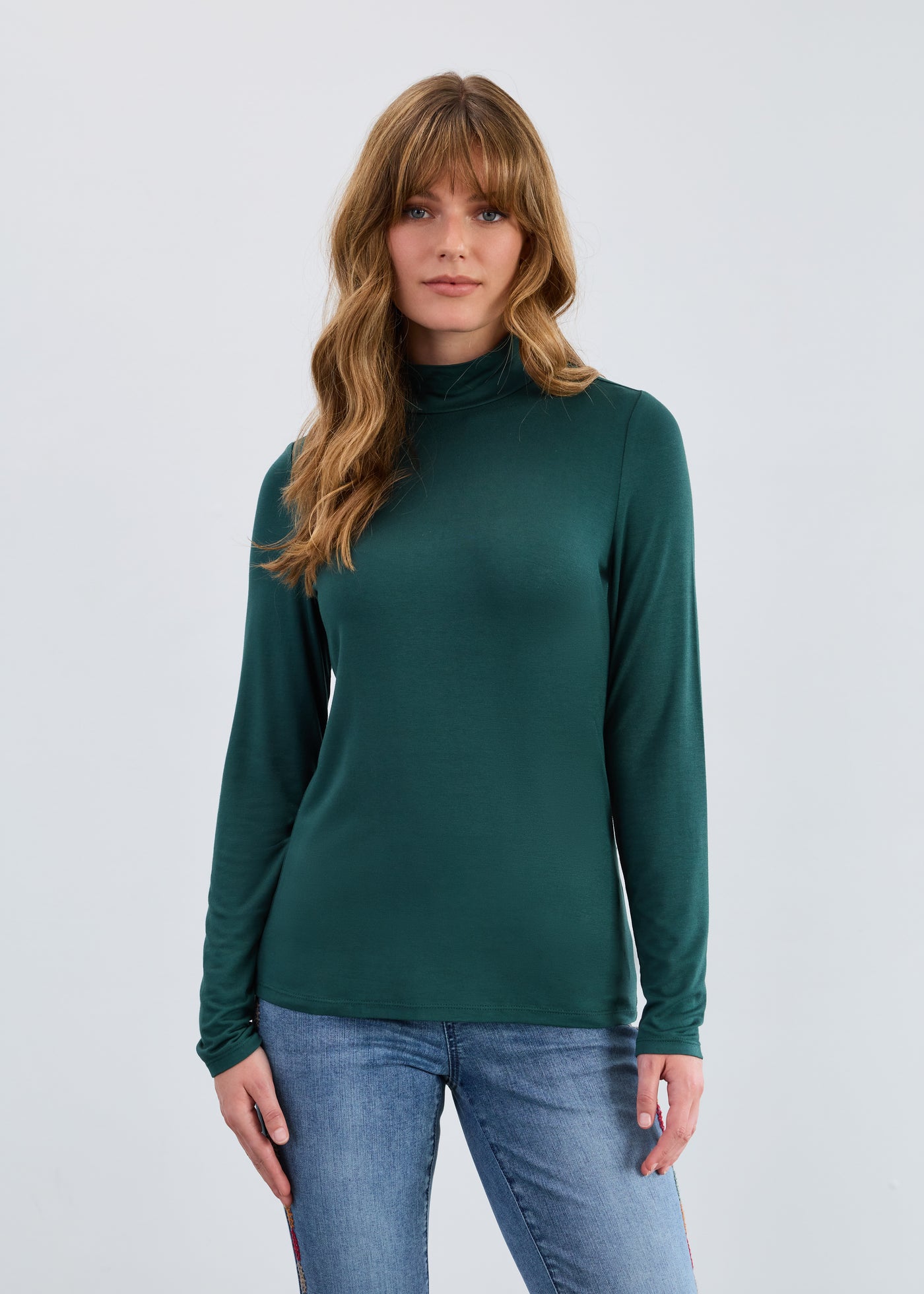Mock Neck Top - Spruce