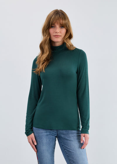 Mock Neck Top - Spruce