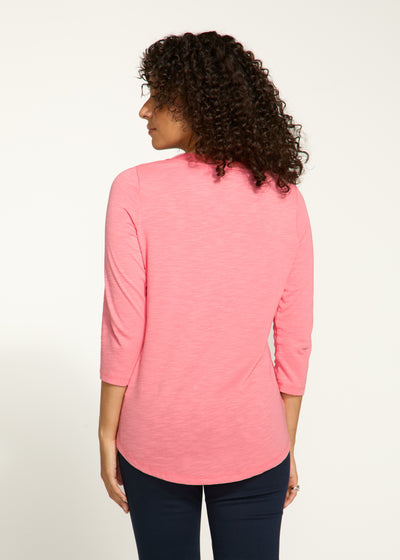 V-Neck Top - Coral