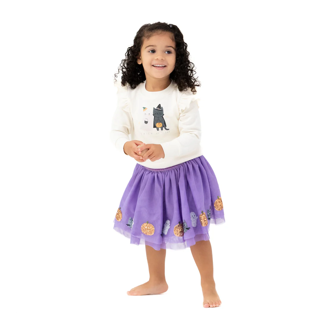 Ruffle Trick-or-Treat Sweatshirt