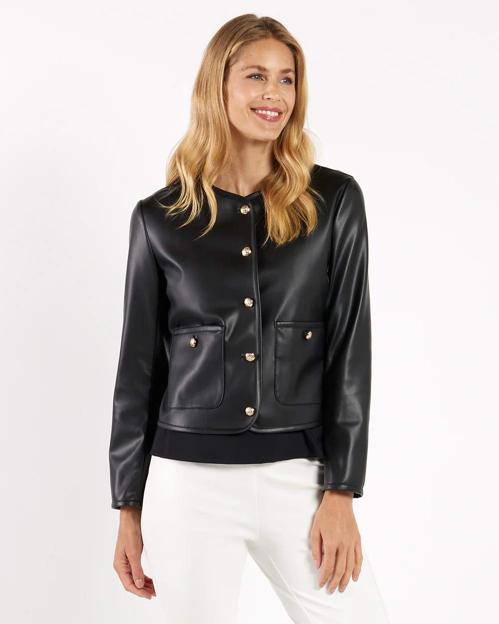 Hope Jacket Faux Leather - Black
