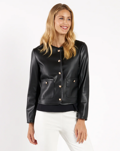 Hope Jacket Faux Leather - Black