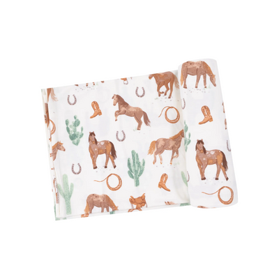 Swaddle Blanket - Western Horses