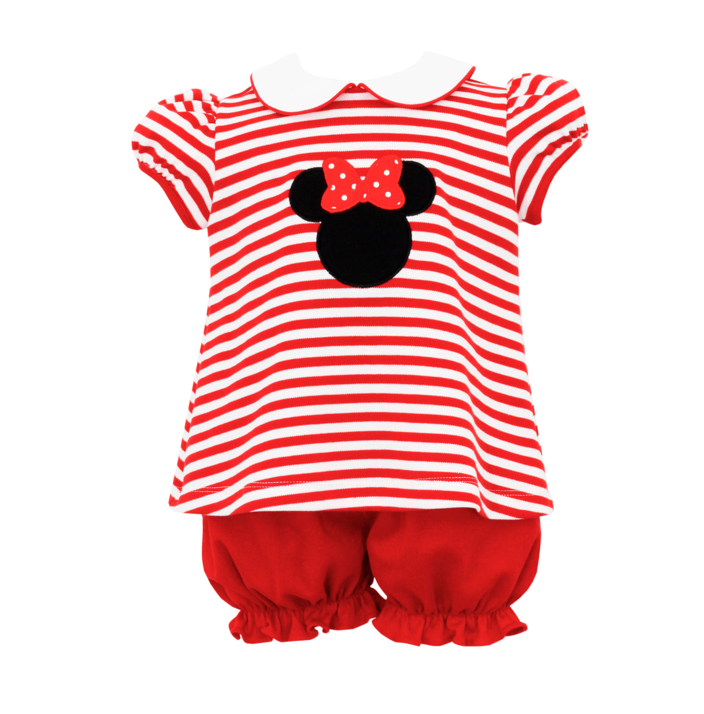 Red Stripe Bloomer Set Minnie Mouse