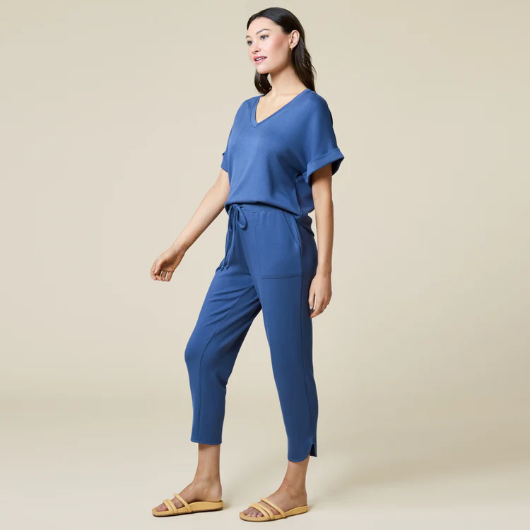PureDream V-Neck Lounge Set - Indigo