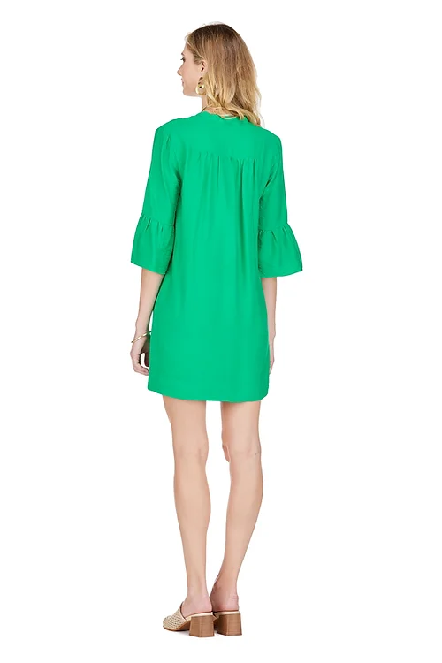 Bell Sleeve Dress - Green