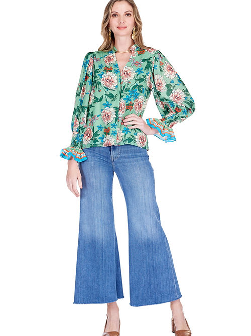 Dahlia Border Blouse
