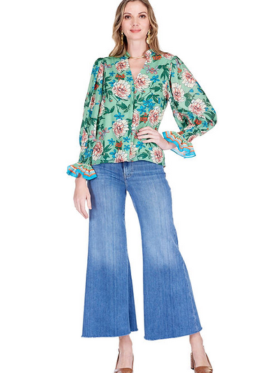 Dahlia Border Blouse