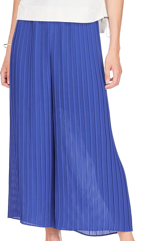 Pleated Crop Pant in Royal