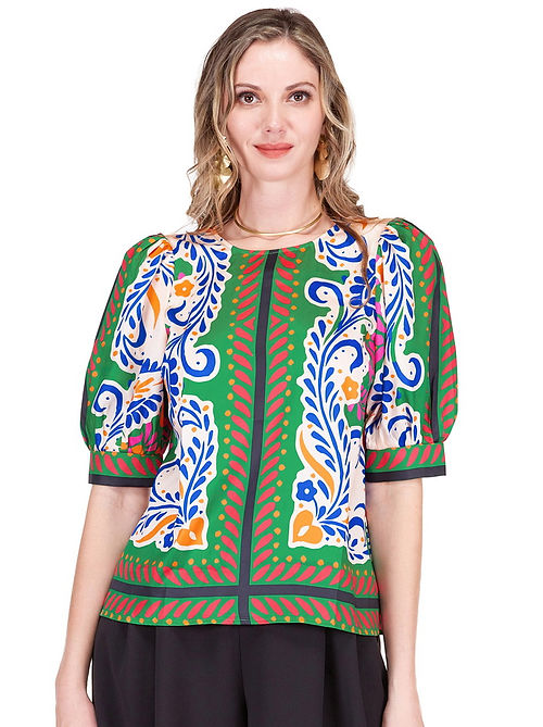 Scarf Print Blouse