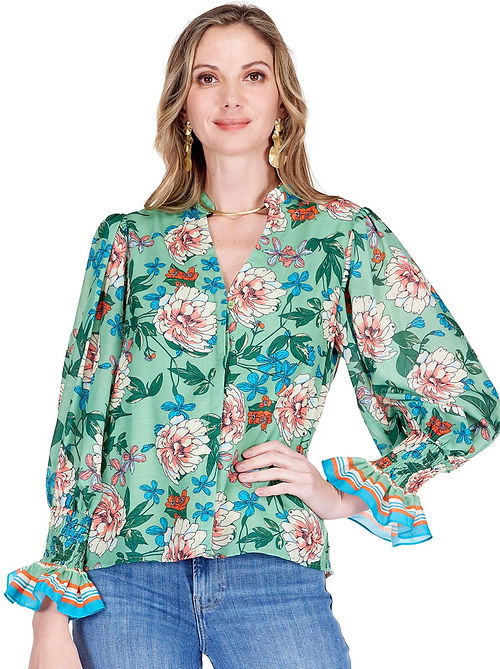 Dahlia Border Blouse