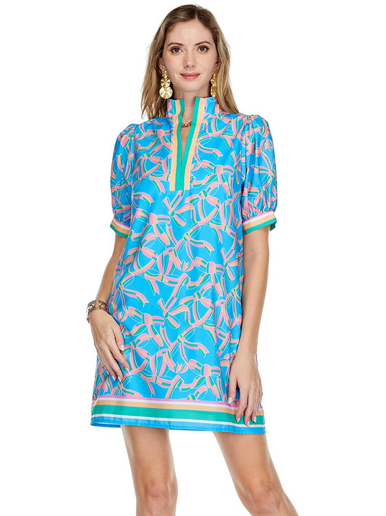 Pastel Pallet Stand Collar Dress