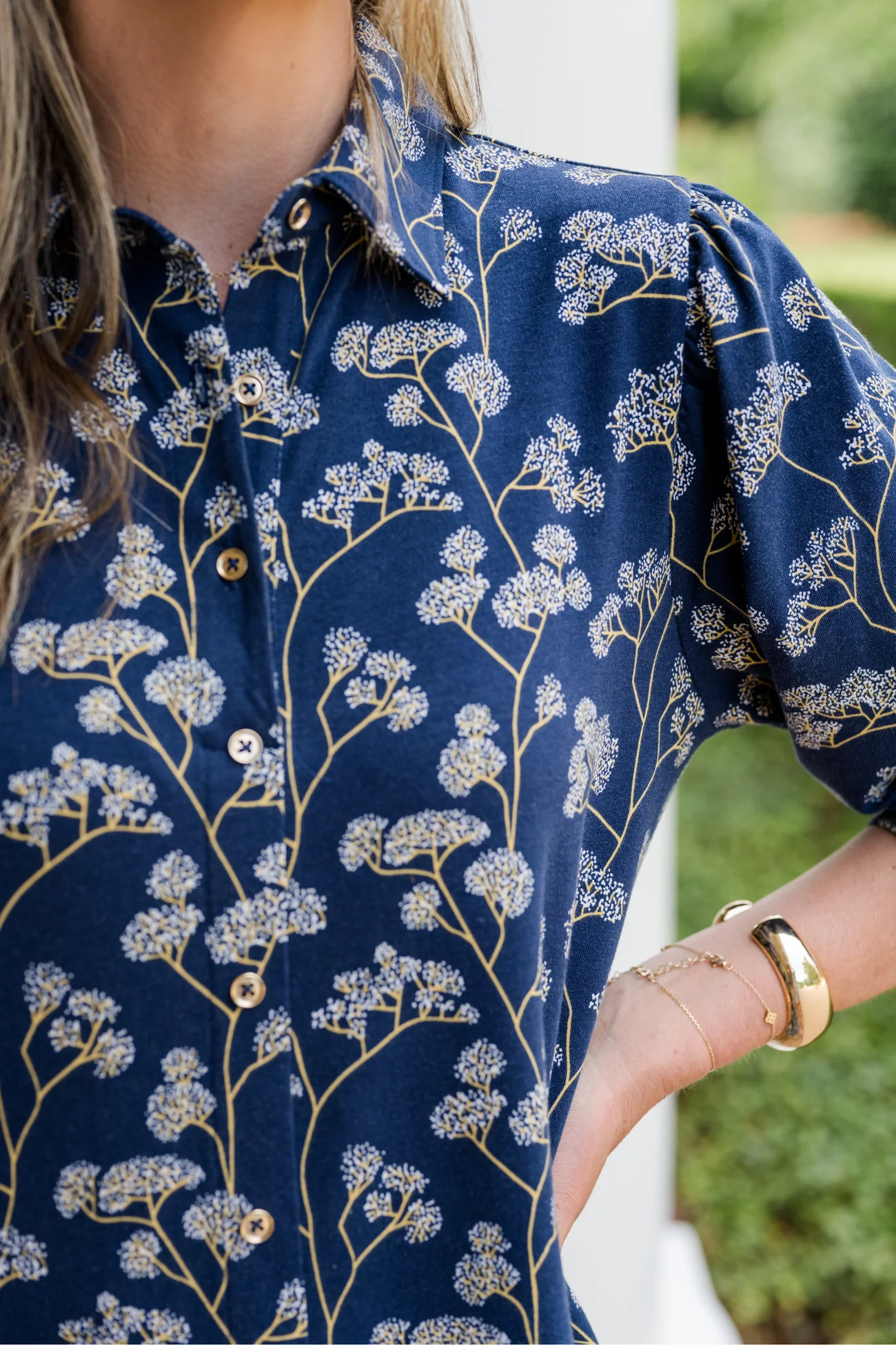 Ashlynn Dress in Navy Grove