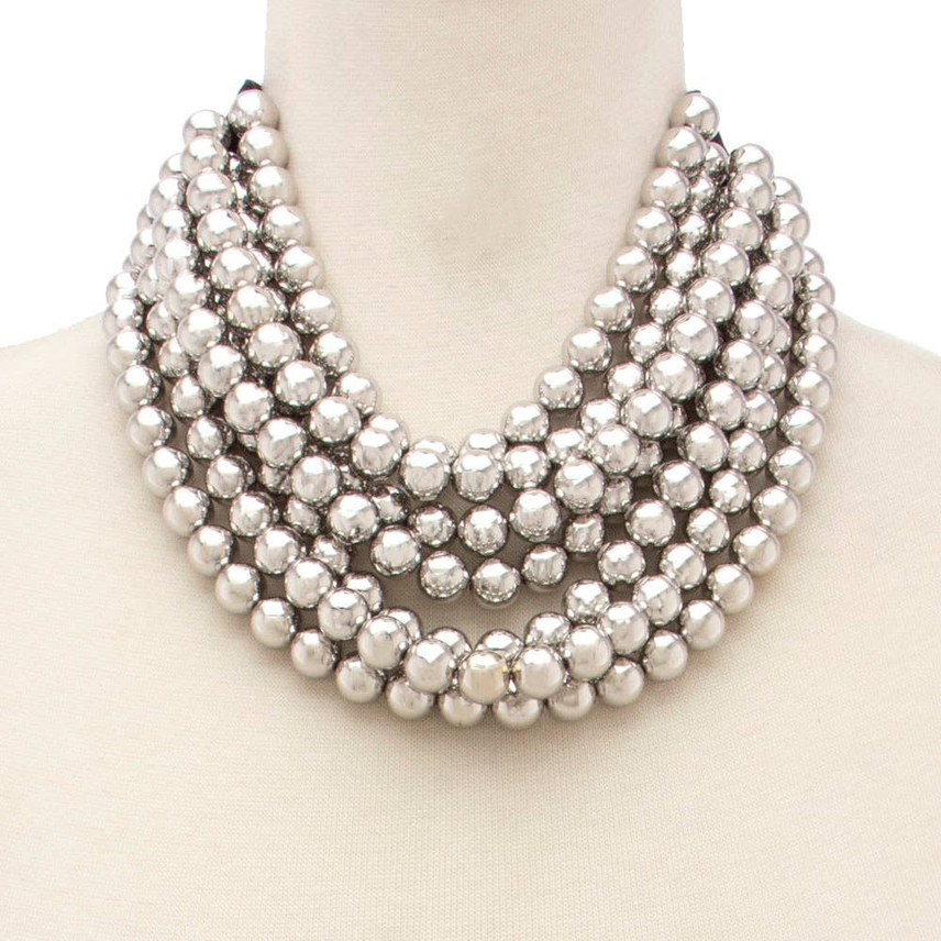 Chunky Beaded Layered Necklace