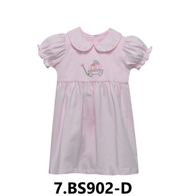 Brady Dress - Pumpkins - Pink