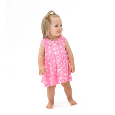 The Jill Peter Pan Button Front Dress with Ric Rac Trim