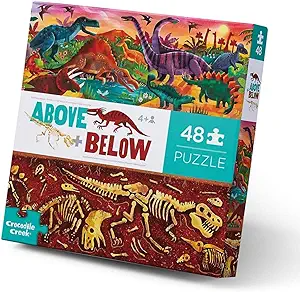 48-Piece Above + Below Puzzle - Dinosaur World
