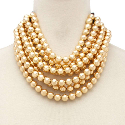 Chunky Beaded Layered Necklace
