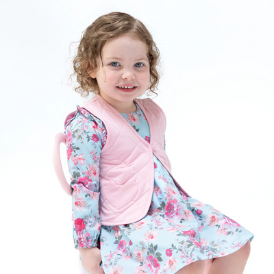 Quilted Vest with Heart Pocket