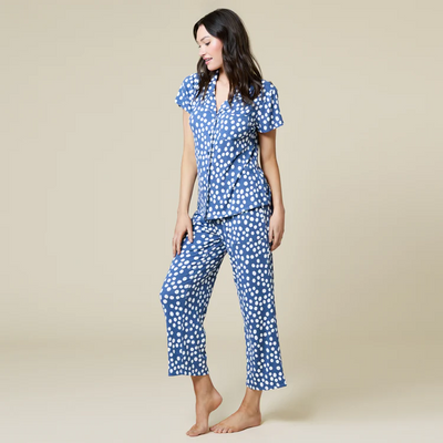 Aria Slim Notch Collar Capri PJ Set