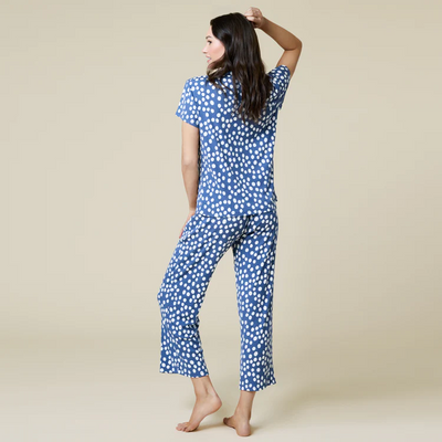 Aria Slim Notch Collar Capri PJ Set