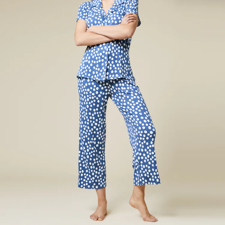 Aria Slim Notch Collar Capri PJ Set